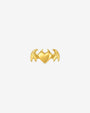 Wicked Sweetheart Flatback Stud in gold tone - front view