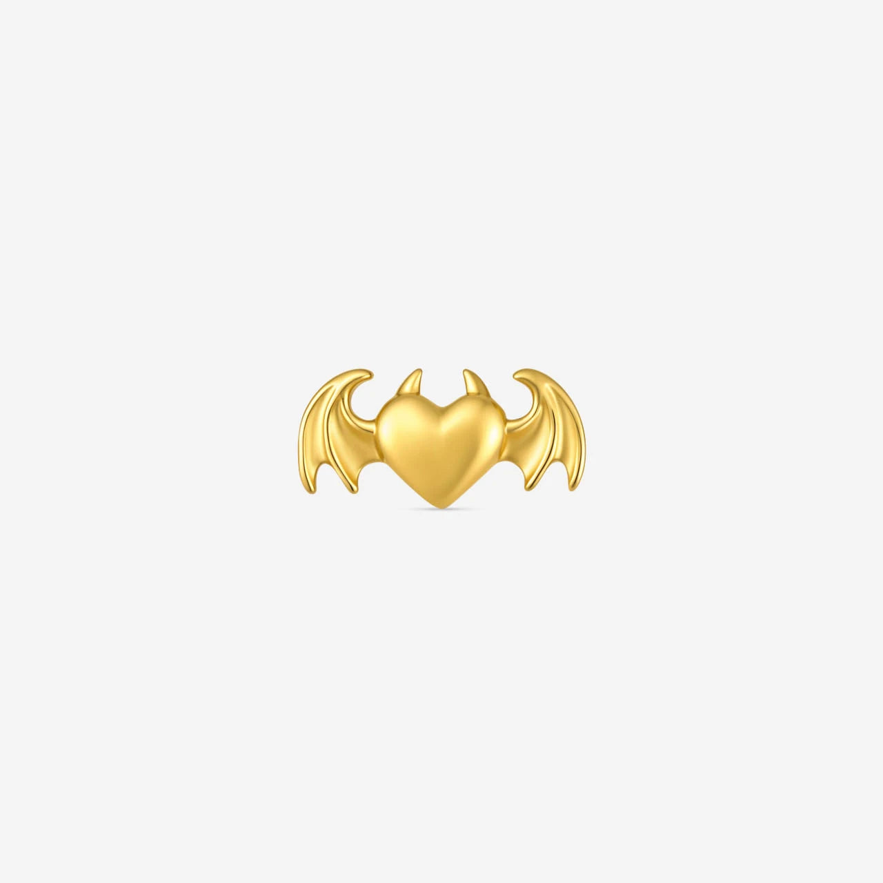 Wicked Sweetheart Flatback Stud in gold tone - front view
