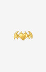 Wicked Sweetheart Flatback Stud in gold tone - front view