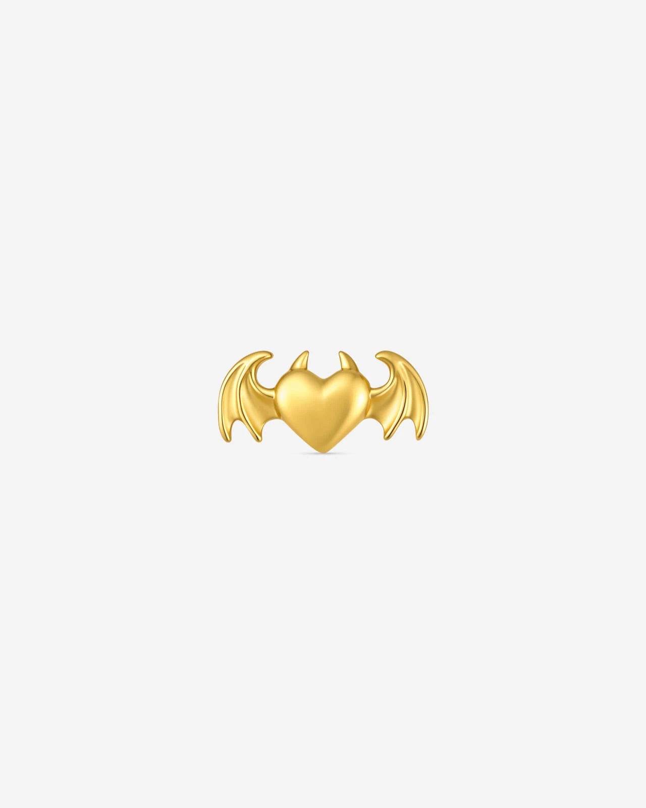 Wicked Sweetheart Flatback Stud in gold tone - front view