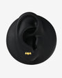 Wicked Sweetheart Flatback Stud in gold tone - lobe display