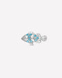 Coral Clownfish Flatback Stud - Silver Ocean Mist - CS-KSD-0279-TI-G-HL - 01