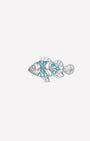 Coral Clownfish Flatback Stud - Silver Ocean Mist - CS-KSD-0279-TI-G-HL - 01