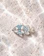 Coral Clownfish Flatback Stud - Silver Ocean Mist - CS-KSD-0279-TI-G-HL - 04
