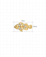 Coral Clownfish Flatback Stud - Gold Crystal Clear - CS-KSD-0279-TI-J-B - 08