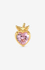 Peach Blush Flatback Stud - Gold - product view 1