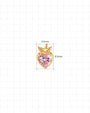 Peach Blush Flatback Stud - Gold - 4.5mm x 6.5mm dimensions