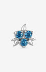 Blueberry Kiss Flatback Stud - Silver - product view 1