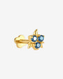 Blueberry Kiss Flatback Stud - Gold - product view 6