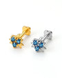 Blueberry Kiss Flatback Stud - Gold - product view 9