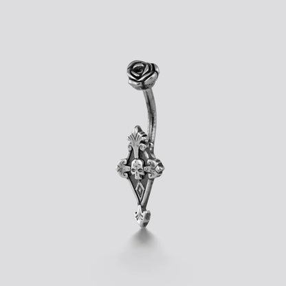 DARK ELEGANCE CROSS BELLY BUTTON RING