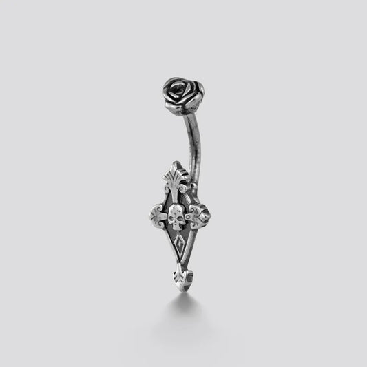 DARK ELEGANCE CROSS BELLY BUTTON RING