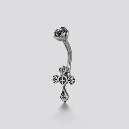 ETERNAL ELEGANCE CROSS BELLY BUTTON RING