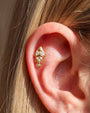 Gold Coral Clownfish Flatback Stud ear styling