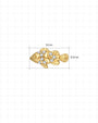 Gold Coral Clownfish Flatback Stud dimensions