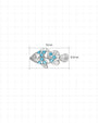 Silver Coral Clownfish Flatback Stud dimensions