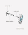 Silver Coral Clownfish Flatback Stud product features