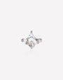 Apex Prism Flatback Stud Silver Crystal Clear - Image 1