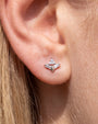 Apex Prism Flatback Stud Silver Crystal Clear - Image 3