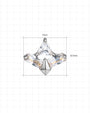 Apex Prism Flatback Stud Silver Crystal Clear - Image 6