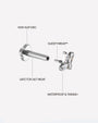 Apex Prism Flatback Stud Silver Crystal Clear - Image 9