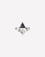 Apex Prism Flatback Stud Silver Onyx Black - Image 1