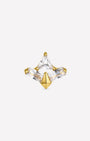 Apex Prism Flatback Stud Gold Crystal Clear - Image 1