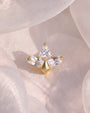 Apex Prism Flatback Stud Gold Crystal Clear - Image 2