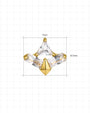 Apex Prism Flatback Stud Gold Crystal Clear - Image 8