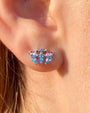 Crowned Constellation Flatback Stud Silver Ocean Mist - Image 2