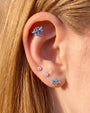 Crowned Constellation Flatback Stud Silver Ocean Mist - Image 3