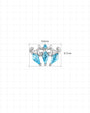 Crowned Constellation Flatback Stud Silver Ocean Mist - Image 8