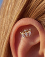 Crowned Constellation Flatback Stud Gold - Image 3
