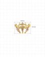 Crowned Constellation Flatback Stud Gold - Image 7