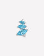 Petal Drift Flatback Stud Silver Ocean Mist front view