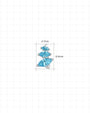 Petal Drift Flatback Stud Silver Ocean Mist size guide