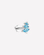 Petal Drift Flatback Stud Silver Ocean Mist side view