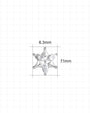 Marquise Star Bloom Flatback Stud Silver Crystal Clear - Image 7