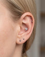 Marquise Star Bloom Flatback Stud Silver Crystal Clear - Image 12