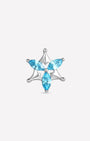 Marquise Star Bloom Flatback Stud Silver Ocean Mist - Image 1