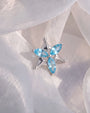 Marquise Star Bloom Flatback Stud Silver Ocean Mist - Image 2