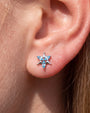 Marquise Star Bloom Flatback Stud Silver Ocean Mist - Image 3
