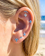 Marquise Star Bloom Flatback Stud Silver Ocean Mist - Image 10
