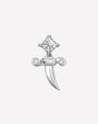 Regal Dagger Flatback Stud - Silver Crystal Clear - Image 1
