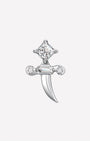 Regal Dagger Flatback Stud - Silver Crystal Clear - Image 1