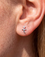 Regal Dagger Flatback Stud - Silver Crystal Clear - Image 3