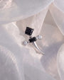 Regal Dagger Flatback Stud - Silver Onyx Black - Image 2