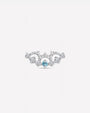 Nocturne Wings Flatback Stud Silver Blue Stone - Image 1