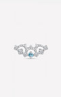 Nocturne Wings Flatback Stud Silver Blue Stone - Image 1