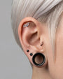 Nocturne Wings Flatback Stud Silver Blue Stone - Image 7
